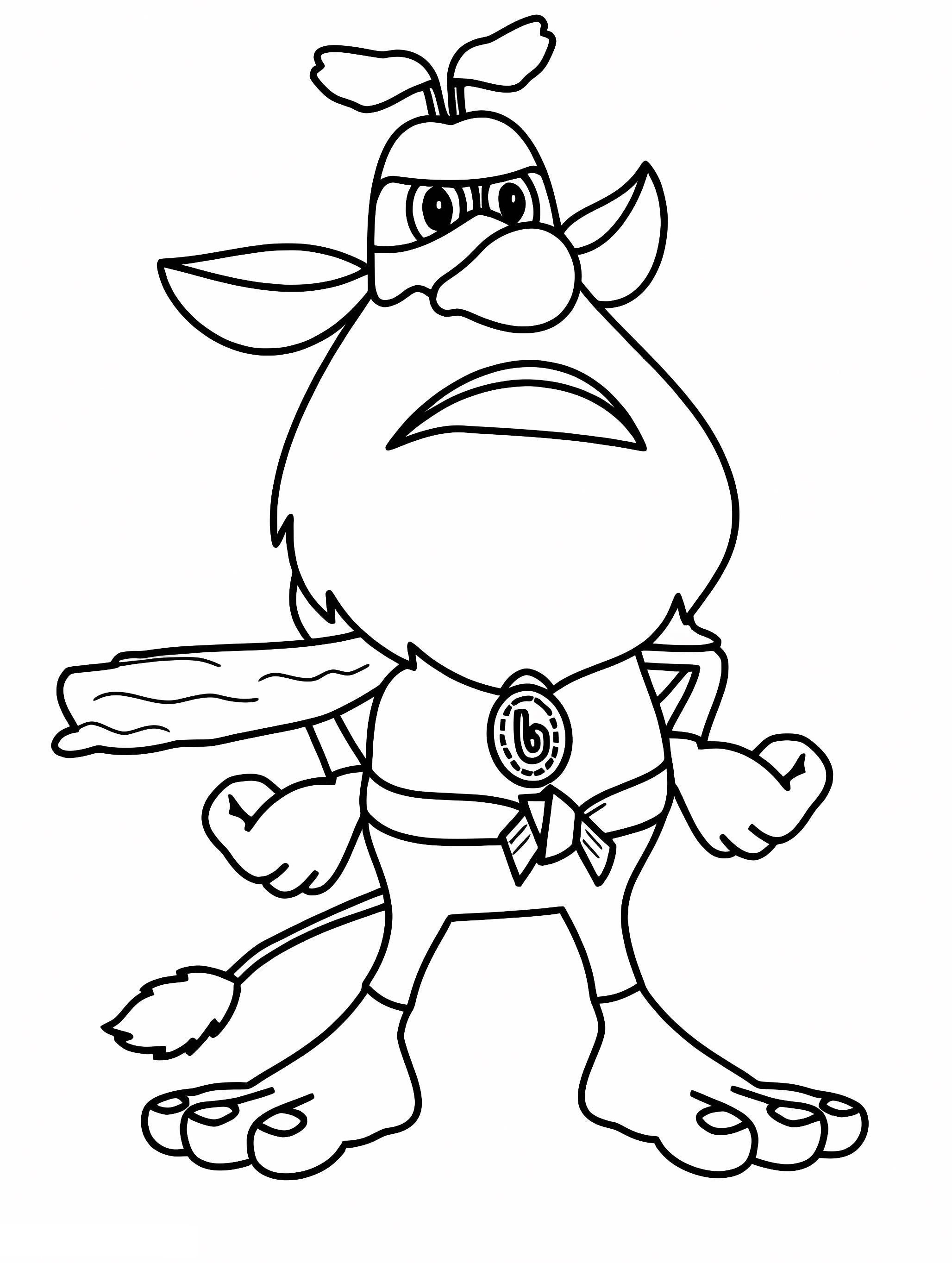 Fisa de colorat cu Booba erou 4